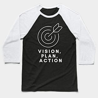 Vision Plan Action (bulls eye) Baseball T-Shirt